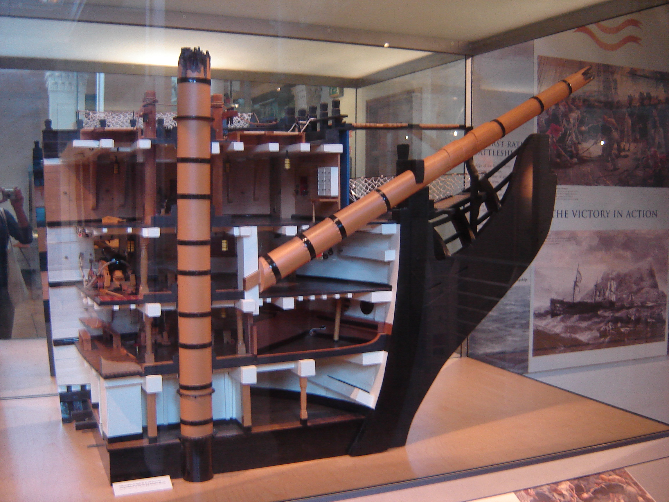 Cut away model of HMS Victory